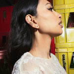 Photo mode, earcuff triple anneau, boucle chaîne fine