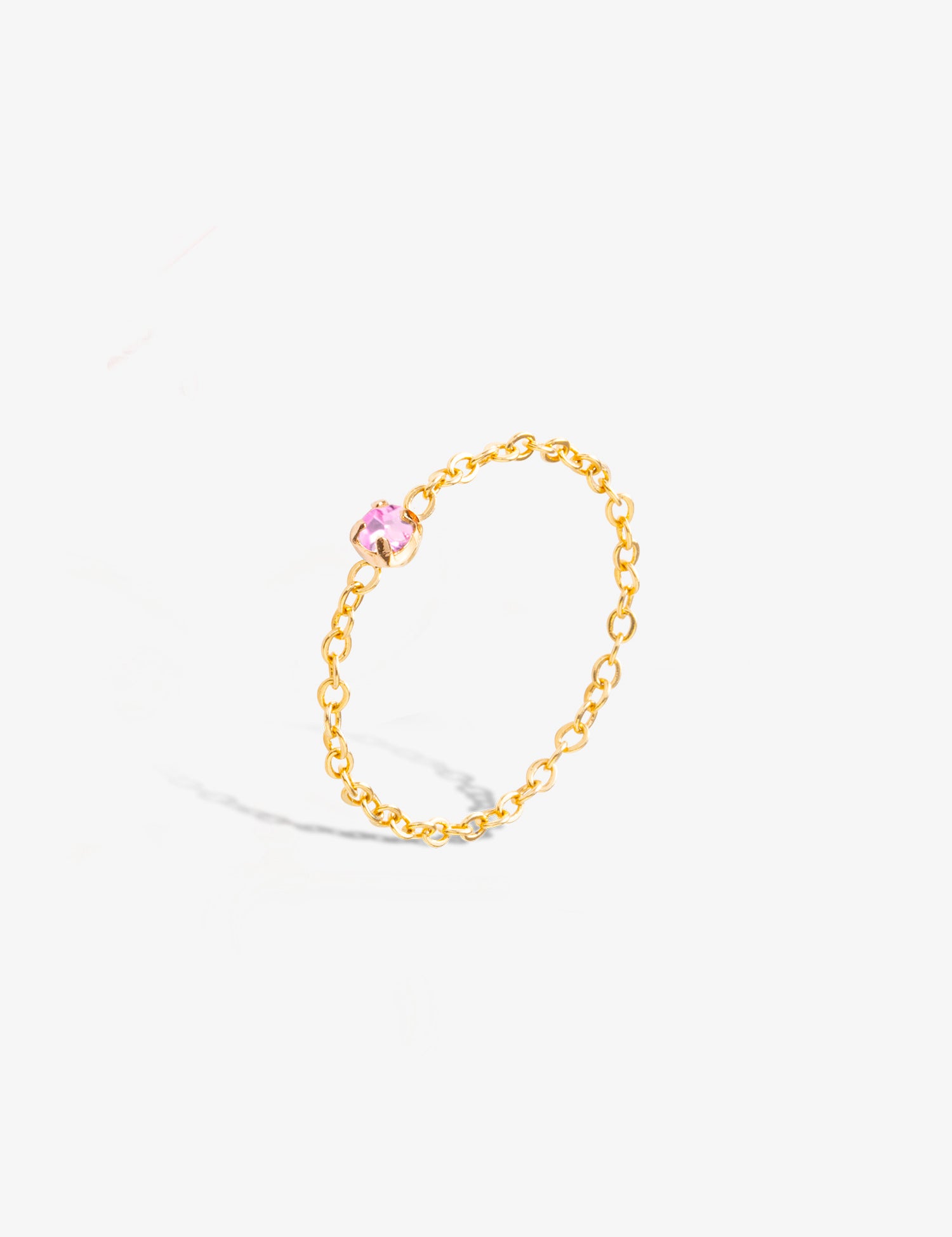 bague chaine lila plaqué or