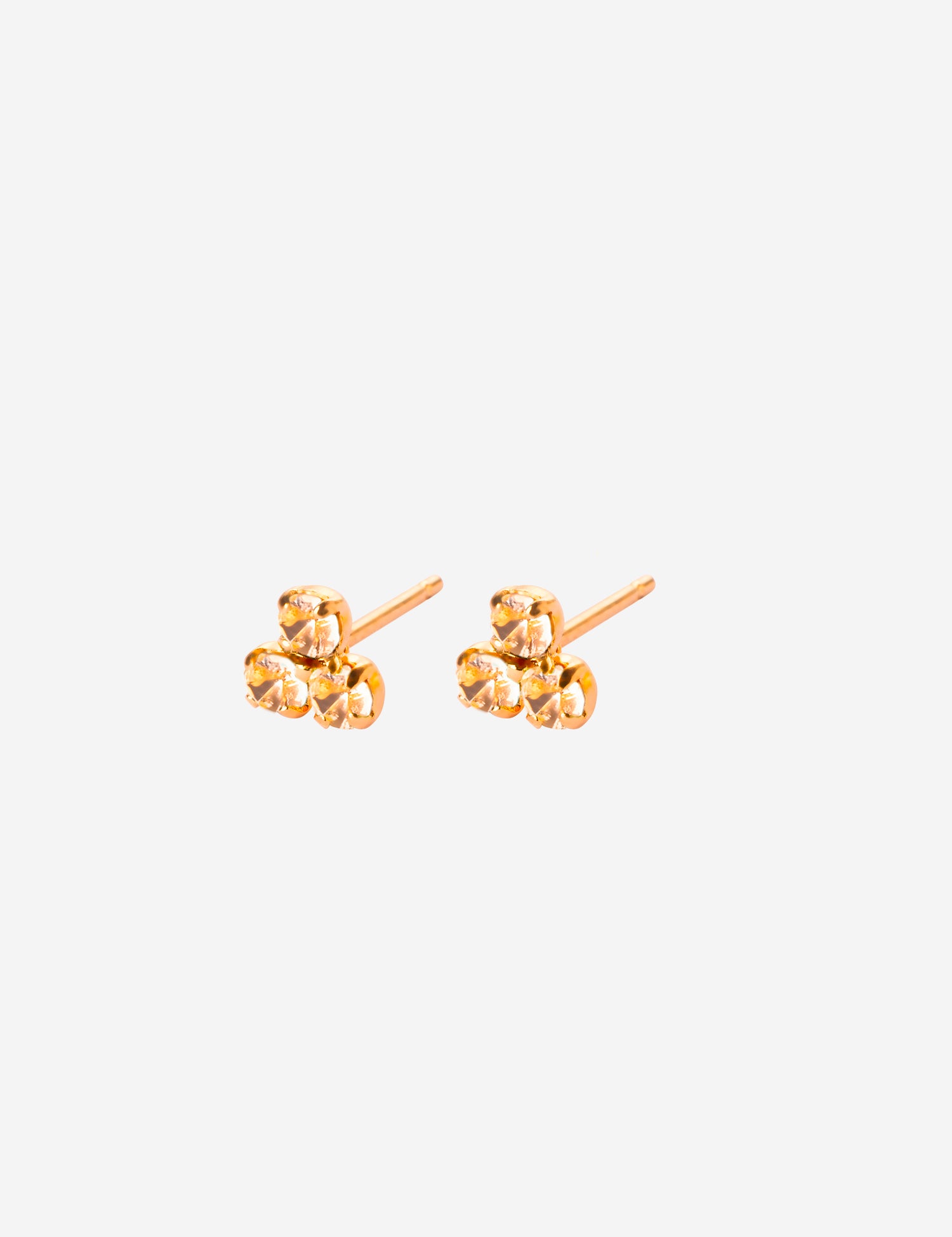 paire de puces d'oreilles fleur champagne