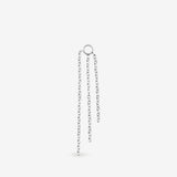 Back Ear - triples chaînes complémentaires argent