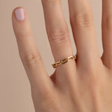 Bague chaîne gourmette argent Benjamin