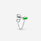 Boucles Blaise argent - Vert