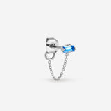 Boucles Blaise argent - Saphir