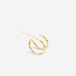 boucle d'oreille double anneau plaqué or