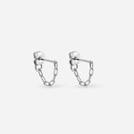 paire de boucle d'oreille maillon palladium