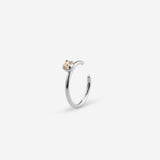 Earcuff argent & cristal champagne 🩶