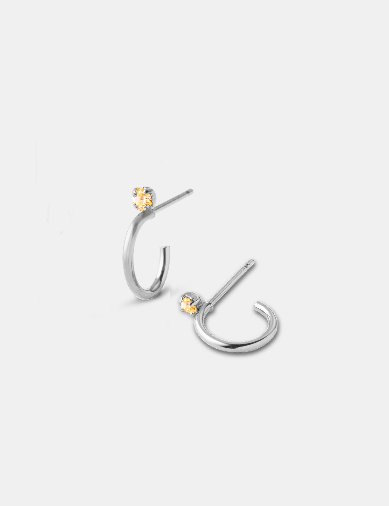 Boucles d'oreilles avec cristal champagne