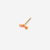 Puce d'oreille triple cristaux rose