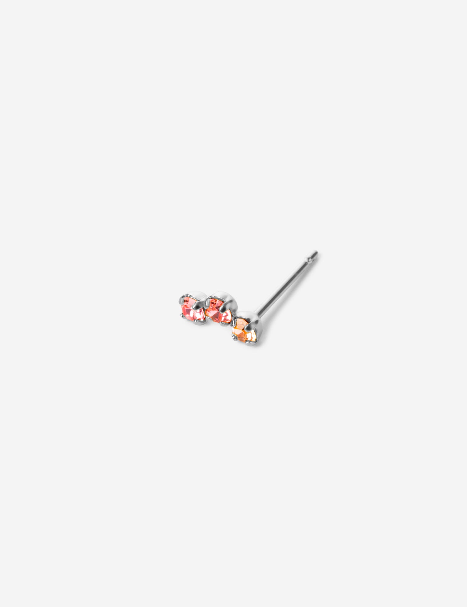 puce d'oreille triple cristaux rose et nude