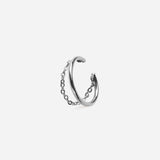 Bague d'oreille avec chaînette argentée Georges