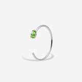 Bague fine Jules argent - Vert