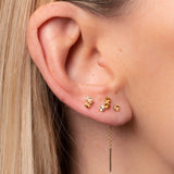 Boucles Adam argent - Topaze