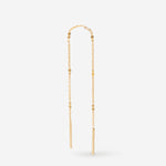 boucles d'oreilles lacet chaine plaqué or