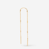 boucles d'oreilles lacet chaine plaqué or