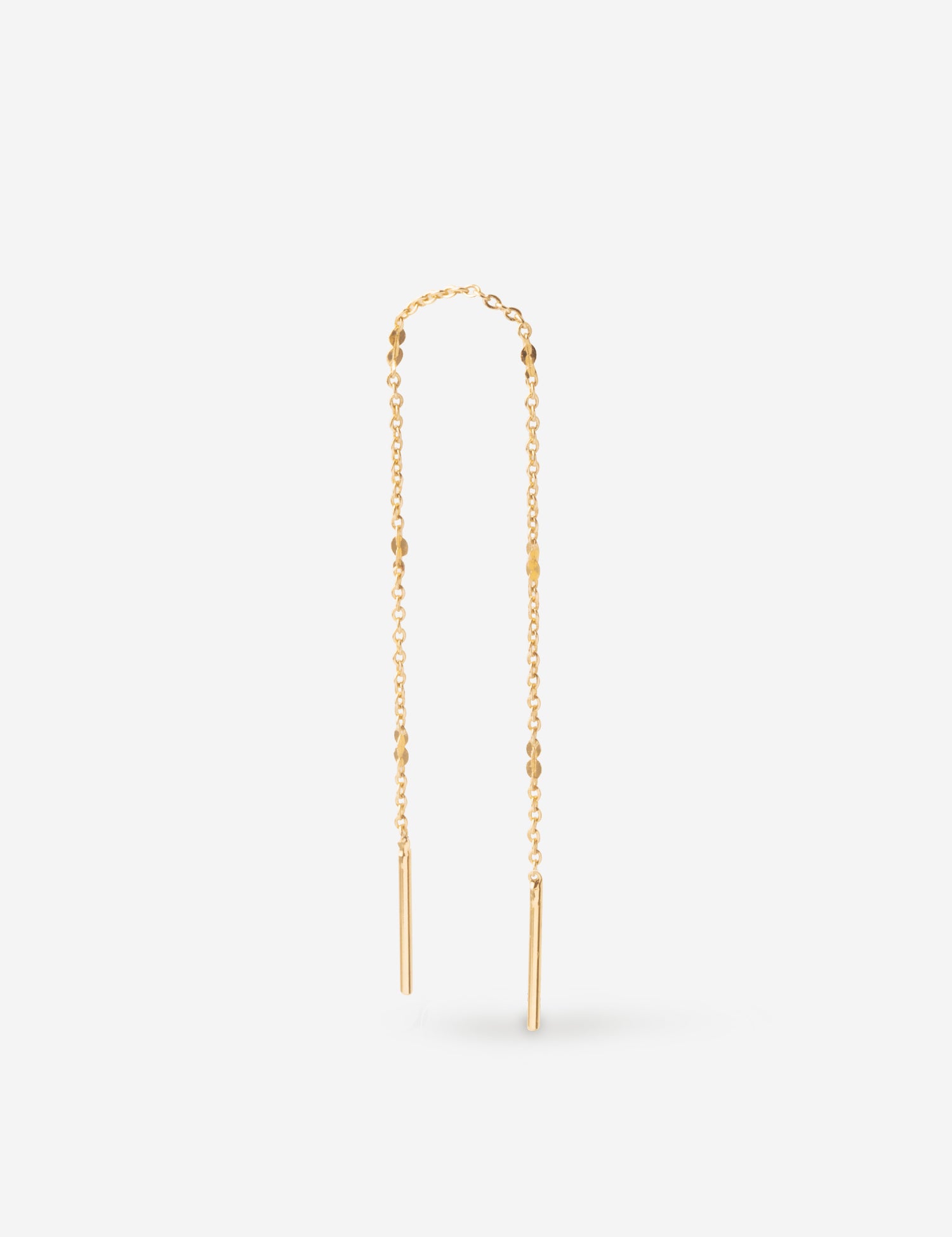 boucles d'oreilles lacet chaine plaqué or