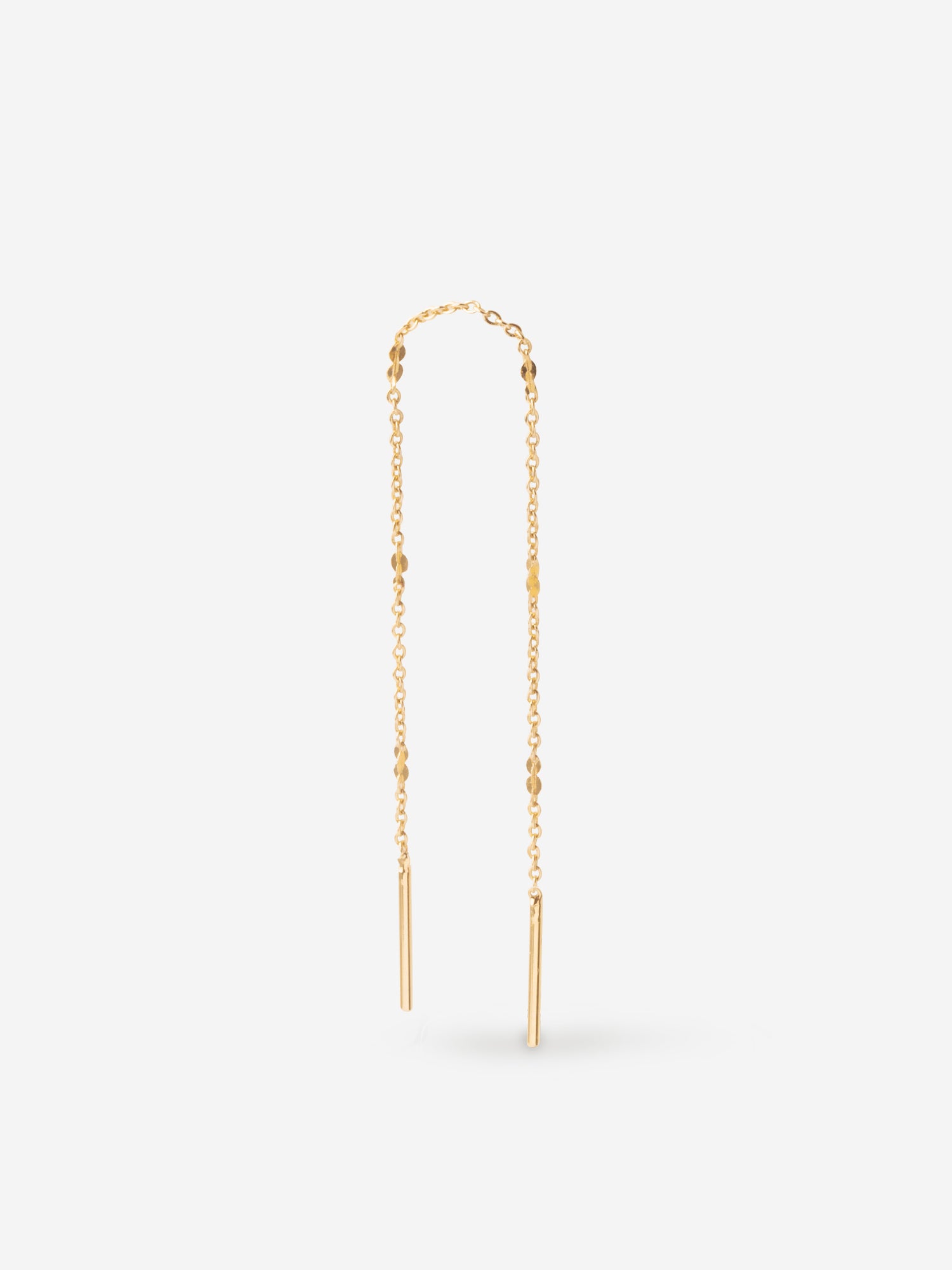 boucles d'oreilles lacet chaine plaqué or