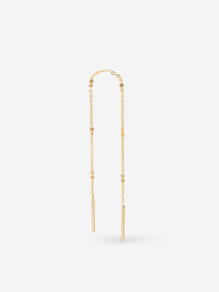 boucles d'oreilles lacet chaine plaqué or