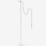 double boucles d'oreilles chaines avec bague d'oreille anneau palladium