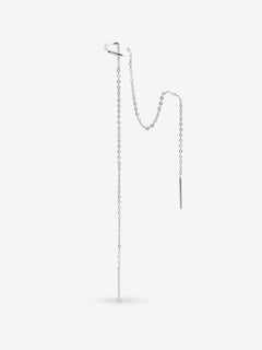 double boucles d'oreilles chaines avec bague d'oreille anneau palladium