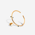 mono boucle conch anneau bleu