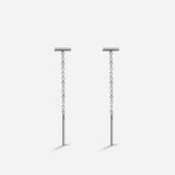 Boucles chaîne argentées Marius