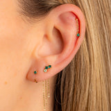 Back Ear - triples chaînes complémentaires argent