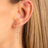 Piercing Loup argent - Topaze