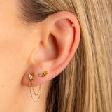 Boucles Gaston - Rose & Rubis