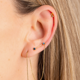 Boucle d'oreille Prosper - Bleu