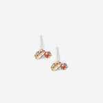 Paire de boucles avec cristaux rose