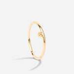 Bague fine plaqué or avec cristal