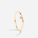 Bague fine avec pierre rose Adrien April Please
