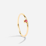 Bague fine avec pierre rouge Adrien April Please