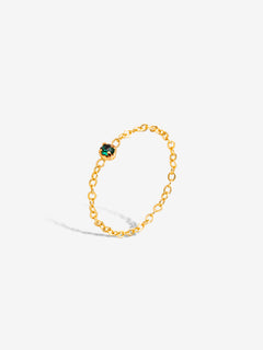 Bague chaîne Alban - Emeraude