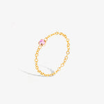 bague chaine lila plaqué or