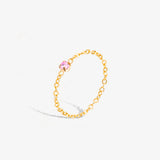 bague chaine lila plaqué or