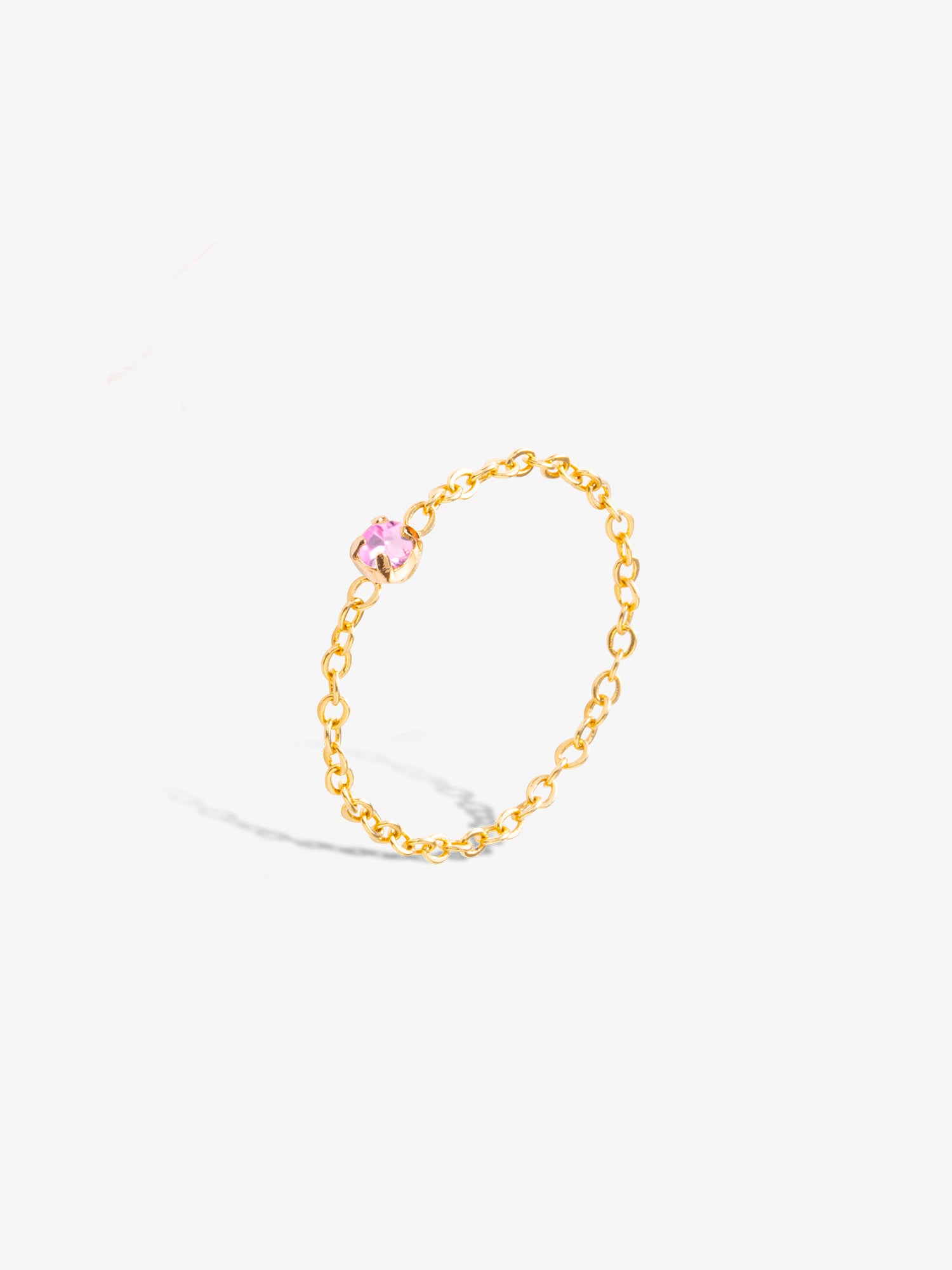 bague chaine lila plaqué or