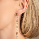 Boucle cascade de cristaux Alceste - Vert