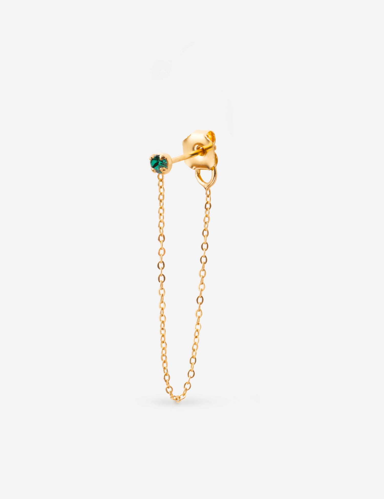 Boucles pendantes Bastien - Emeraude