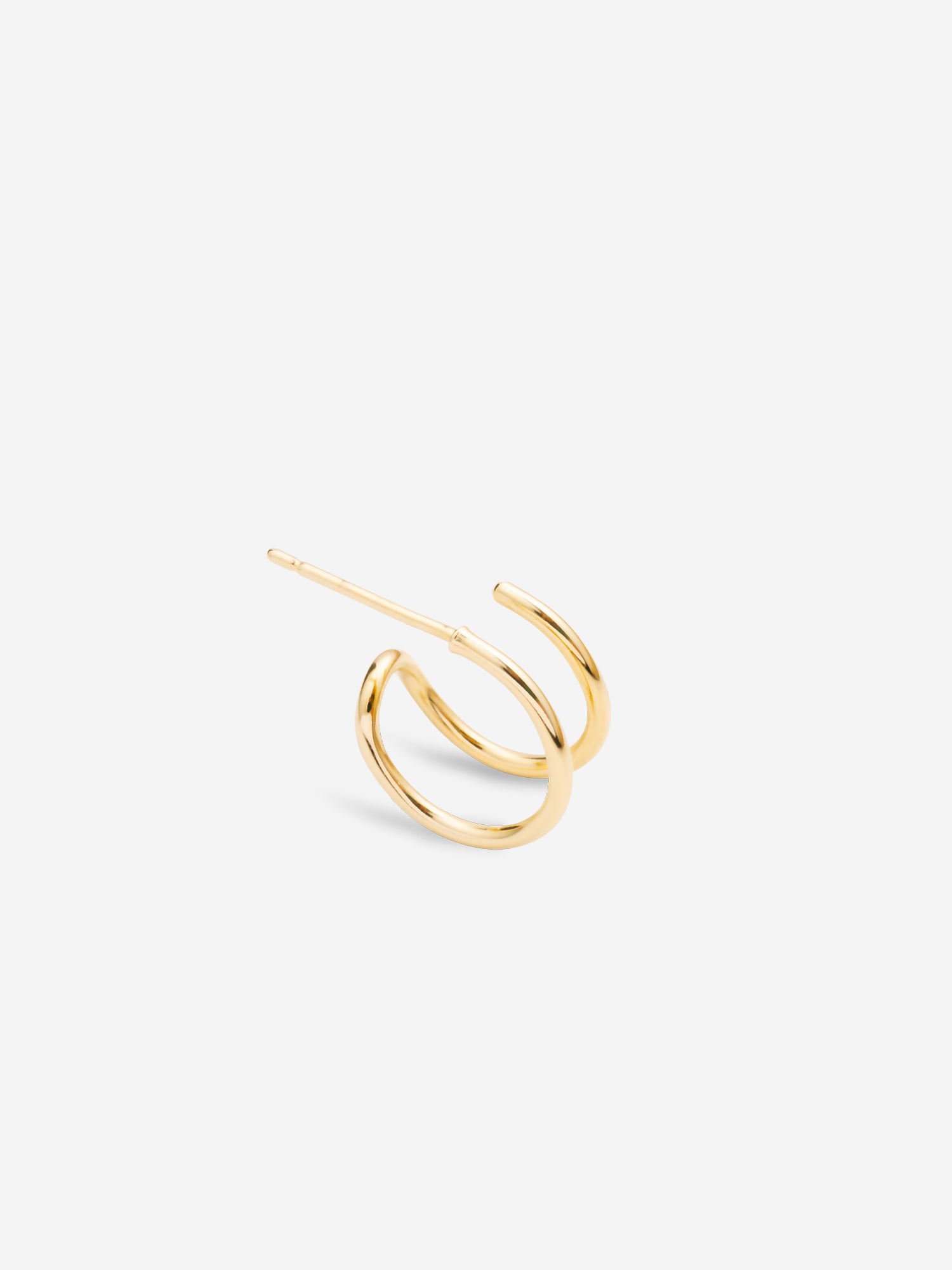 boucle d'oreille double anneau plaqué or