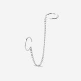 Bague d'oreille avec chaîne Camille argentée