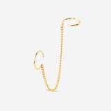 Bague d'oreille dorée avec chaîne Camille