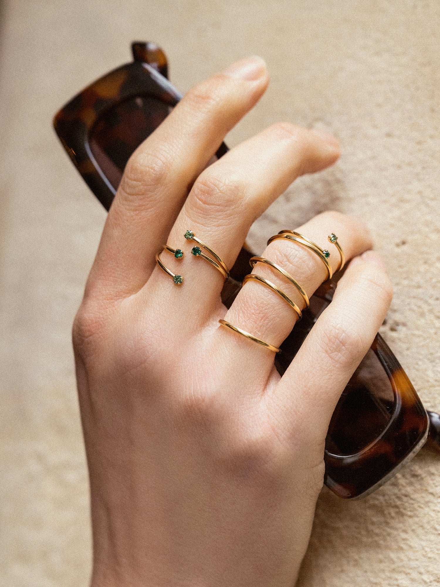 Bagues plaqué or April Please