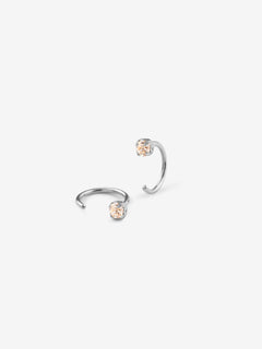 Boucles Dimitri argent - Champagne
