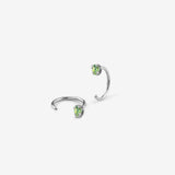 Boucles Dimitri argent - Chrysolite