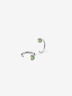 Boucles Dimitri argent - Chrysolite