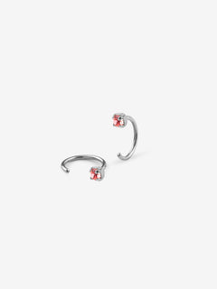 Boucles Dimitri argent - Rose