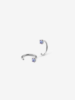 Boucles Dimitri argent - Saphir
