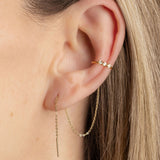 Boucle d'oreille avec cristaux champagne April Please