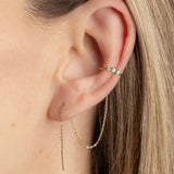 Boucle d'oreille avec cristaux vert April Please